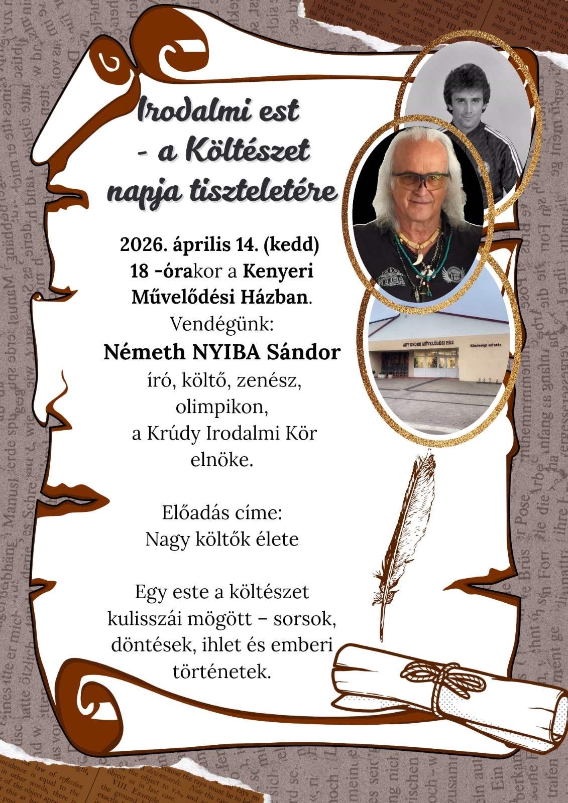 Irodalmi est a költészet napja tiszteletére